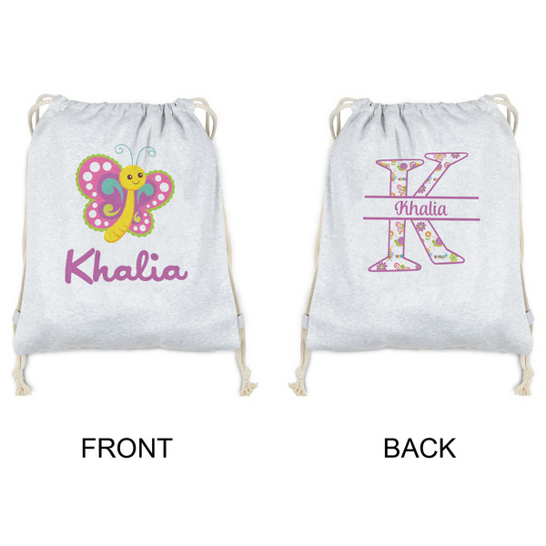 Butterflies Drawstring Backpacks - Sweatshirt Fleece - Double Sided - APPROVAL