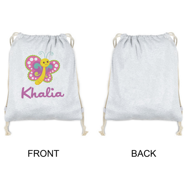 Butterflies Drawstring Backpacks - Sweatshirt Fleece - Single Sided - APPROVAL