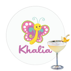 Butterflies Printed Drink Topper - 3.25" (Personalized)