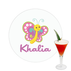 Butterflies Printed Drink Topper -  2.5" (Personalized)