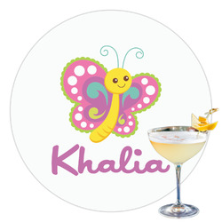 Butterflies Printed Drink Topper - 3.5" (Personalized)