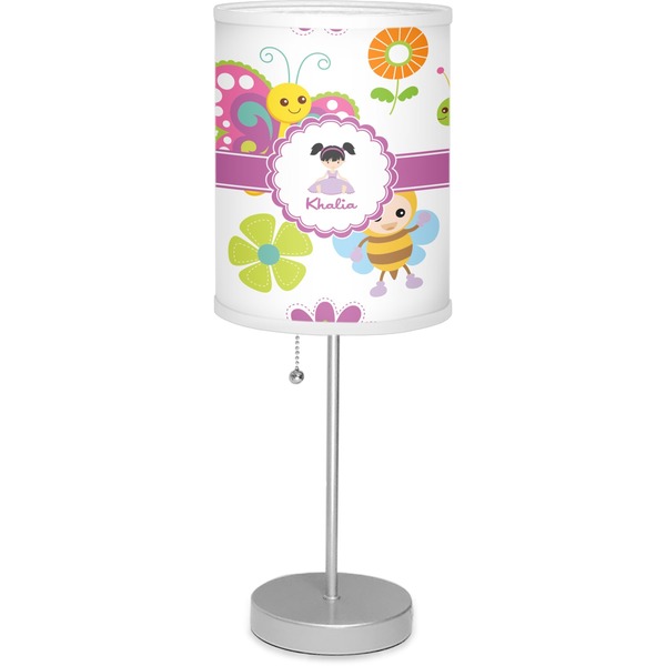 Custom Butterflies 7" Drum Lamp with Shade Linen (Personalized)