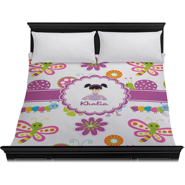 Butterflies Duvet Cover - King - On Bed - No Prop
