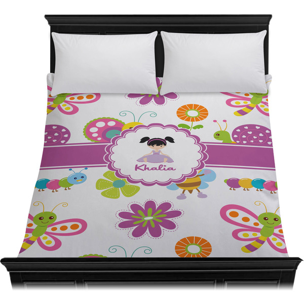 Butterflies Duvet Cover - Queen - On Bed - No Prop