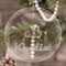 Butterflies Engraved Glass Ornament (Personalized)