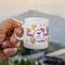 Butterflies Espresso Cup - 3oz LIFESTYLE (new hand)