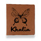 Butterflies Leather Binder - 1" - Rawhide (Personalized)