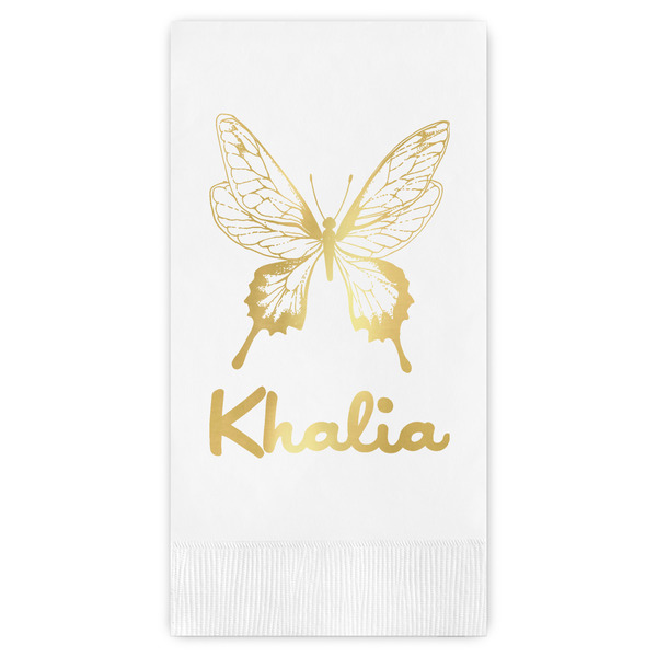 Custom Butterflies Guest Napkins - Foil Stamped (Personalized)
