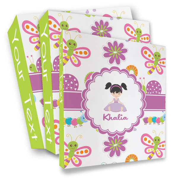 Custom Butterflies 3 Ring Binder - Full Wrap (Personalized)