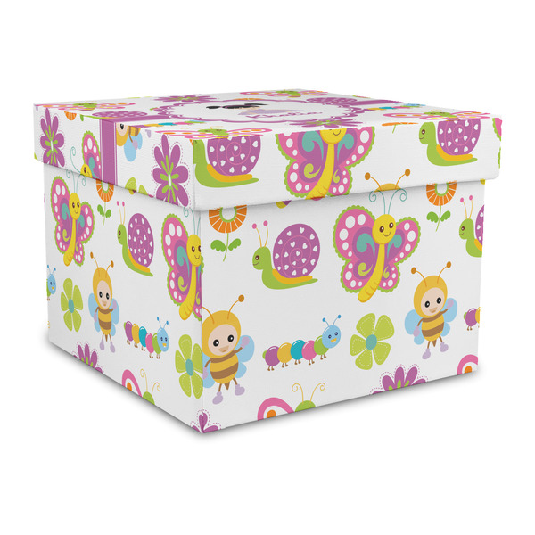 Custom Butterflies Gift Box with Lid - Canvas Wrapped - Large (Personalized)
