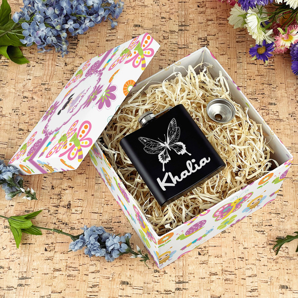 Butterflies Gift Boxes with Lid - Canvas Wrapped - Large - In Context