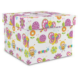 Butterflies Gift Box with Lid - Canvas Wrapped - X-Large (Personalized)