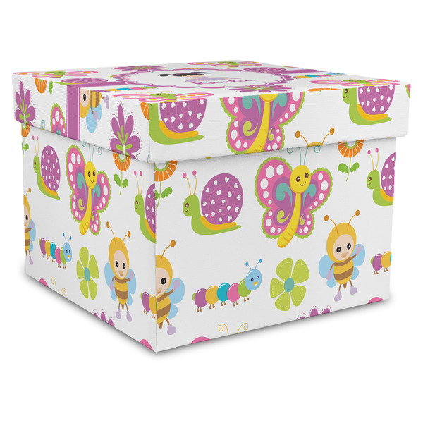 Custom Butterflies Gift Box with Lid - Canvas Wrapped - XX-Large (Personalized)