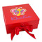 Butterflies Gift Boxes with Magnetic Lid - Red - Front