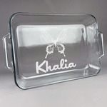 Butterflies Glass Baking and Cake Dish (Personalized)