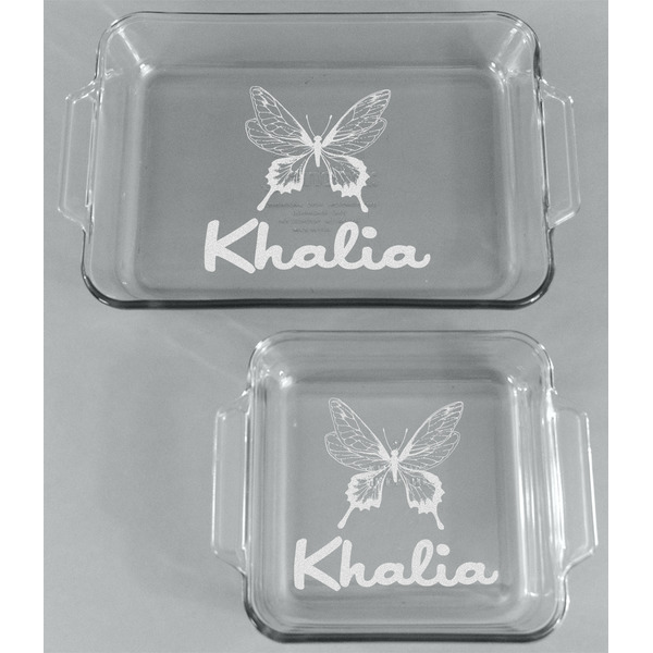Butterflies Glass Baking Dish Set - FRONT