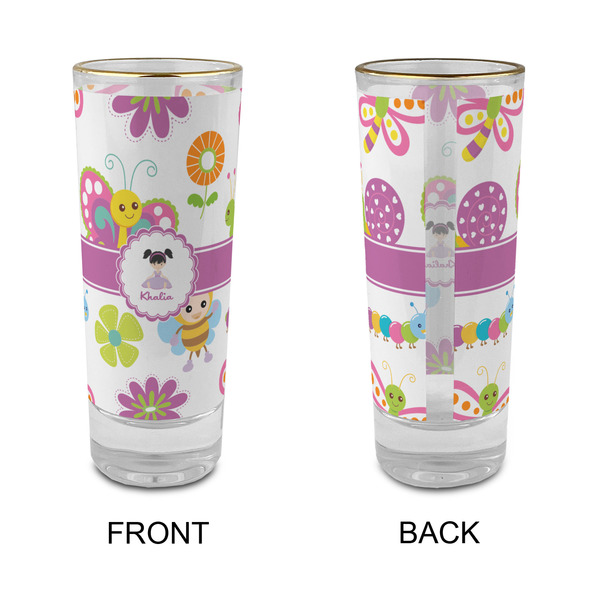 Butterflies Glass Shot Glass - 2 oz - Single - APPROVAL