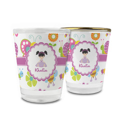 Butterflies Glass Shot Glass - 1.5 oz (Personalized)