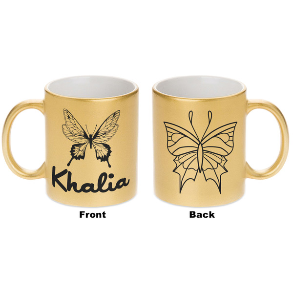 Butterflies Gold Mug - Apvl