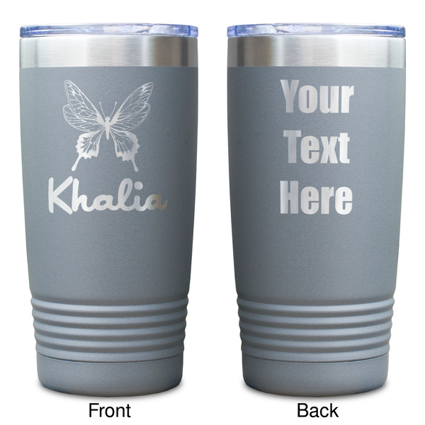 Butterflies Gray Polar Camel Tumbler - 20oz - Double Sided - Approval