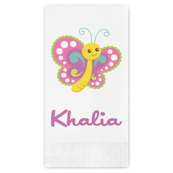 Butterflies Guest Napkins - Full Color - Embossed Edge (Personalized)