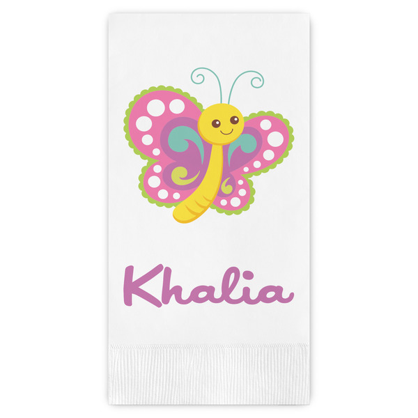 Custom Butterflies Guest Napkins - Full Color - Embossed Edge (Personalized)