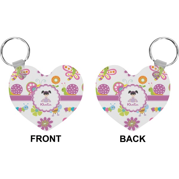 Butterflies Heart Keychain (Front + Back)