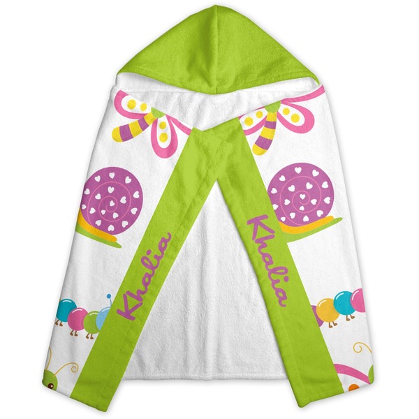 Butterflies Hooded Towel - Folded
