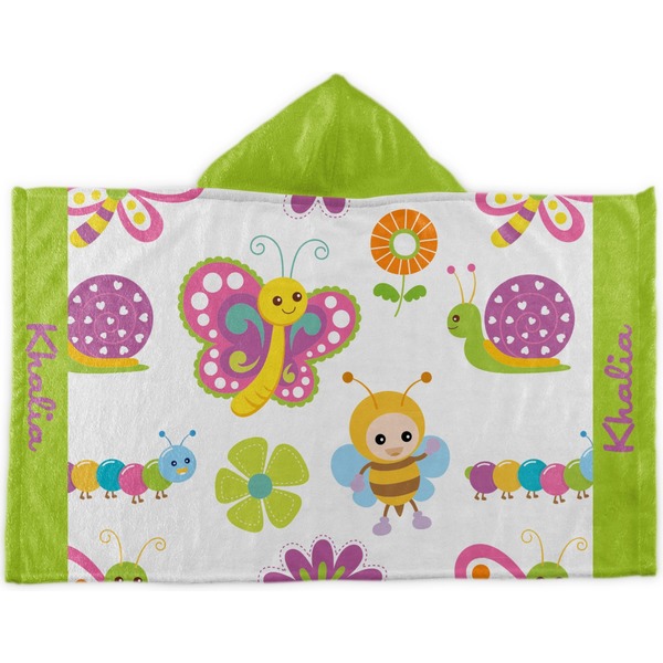 Custom Butterflies Kids Hooded Towel (Personalized)