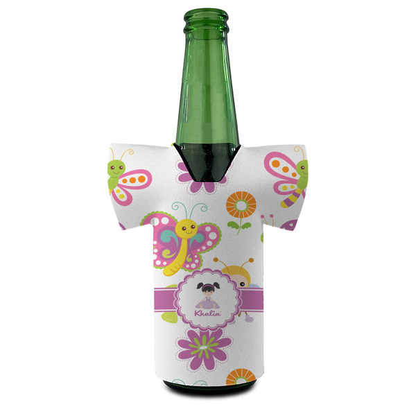 Butterflies Jersey Bottle Cooler - FRONT (on bottle)
