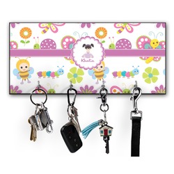 Butterflies Key Hanger w/ 4 Hooks w/ Graphics and Text