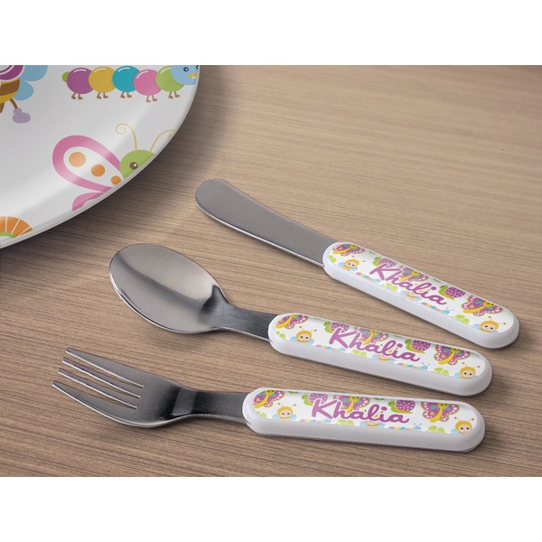 Butterflies Kids Flatware w/ Plate