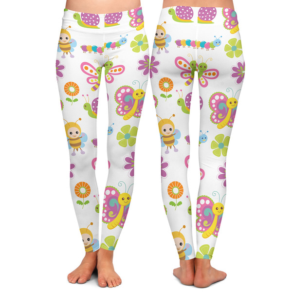 Butterflies Ladies Leggings - Front and Back