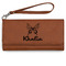 Butterflies Ladies Wallet - Leather - Rawhide - Front View