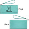 Butterflies Ladies Wallets - Faux Leather - Teal - Front & Back View