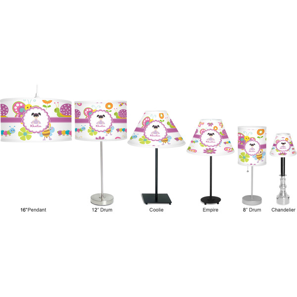 Butterflies Lamp Full View Size Comparison