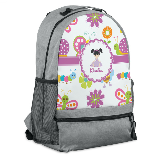 Custom Butterflies Backpack - Grey (Personalized)