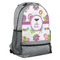Butterflies Large Backpack - Gray - Angled View
