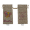 Butterflies Large Burlap Gift Bag - Front & Back (Personalized)