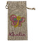 Butterflies Large Burlap Gift Bag - Front (Personalized)