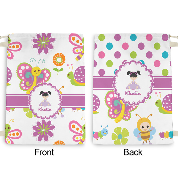 Butterflies Large Laundry Bag - Front & Back View