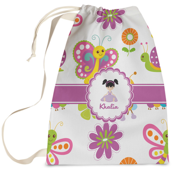 Custom Butterflies Laundry Bag - Large (Personalized)