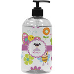 Butterflies Plastic Soap / Lotion Dispenser (16 oz - Large - Black) (Personalized)