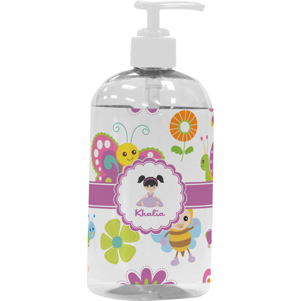 Custom Butterflies Plastic Soap / Lotion Dispenser (16 oz - Large - White) (Personalized)