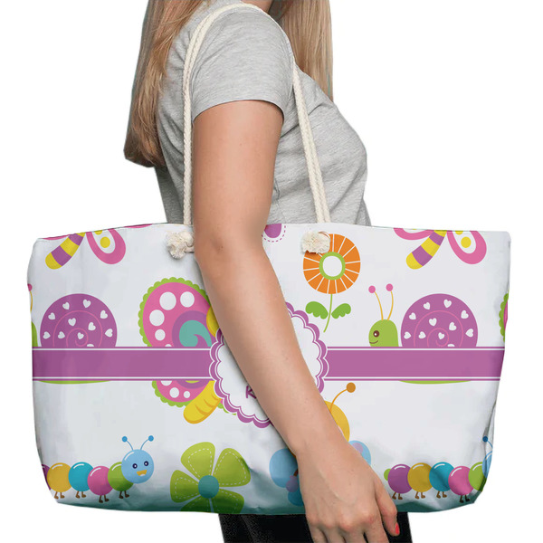 Butterflies Large Rope Tote Bag - In Context View