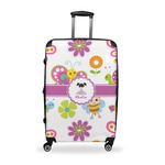 Butterflies Suitcase - 28" Large - Checked w/ Name or Text