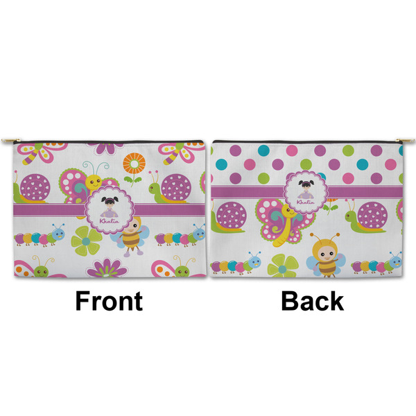 Butterflies Large Zipper Pouch Approval (Front and Back)