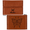 Butterflies Leather Business Card Holder - Front Back