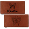Butterflies Leather Checkbook Holder Front and Back