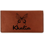 Butterflies Leatherette Checkbook Holder (Personalized)